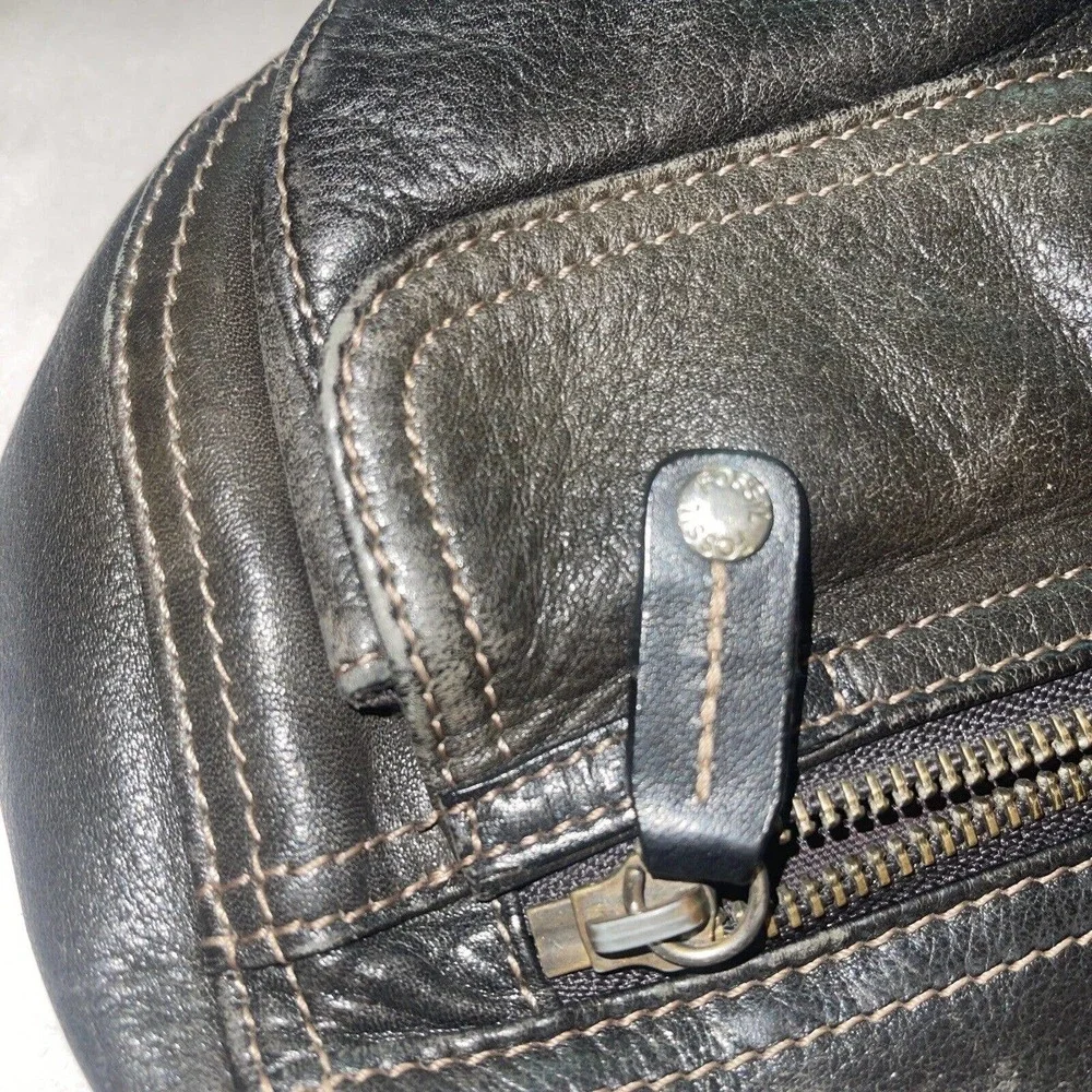 Fossil Brown Leather Small Adjustable Buckle‎ Strap Purse Shoulder Bag ID Holder
